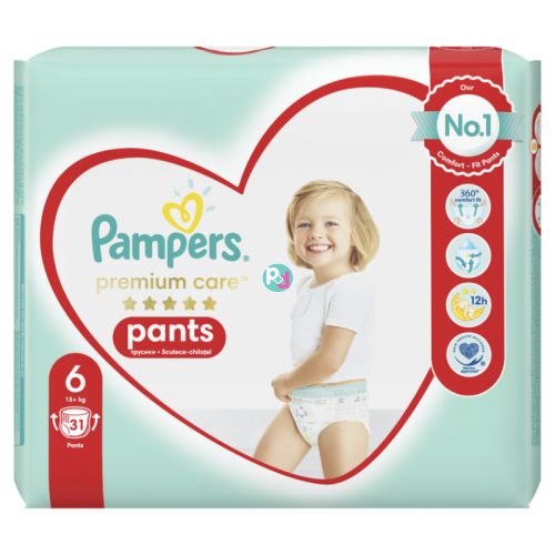 Pampers Premium Care Pants No6 15+ kg 31pcs
